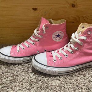 Pink hightop converse